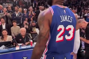 詹姆斯本人社媒转发！老詹赛前撒镁粉时 马克西从后边溜过